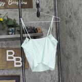 INC International Concepts Lace-Trim Satin Cami Lounge Top Clear Dew Green XS
