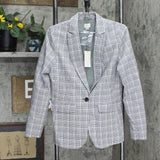 A New Day Women's Plaid Long Sleeve Blazer 564689