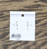 Periwinkle By Barlow Brushed Horse Dangle Earrings Gold / Silver Gray 1.5"
