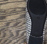 On 34th Womens Millee Embellished Bow Flats 10019810900 Silver Tweed Gray 5M