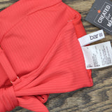 Bar III Womens V-Wire Plunge-Neck Bralette Bikini Swim Top Bright Rose L