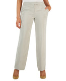 Kasper Womens Mid-Rise Extended-Tab Straight-Leg Trousers Summer Straw Brown 18