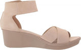 Naturalizer Women's Riviera Wedge Sandal H5170L7 Porcelain Brown 8.5M