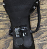 A New Day Ruth Memory Foam Closed Toe Sequin Mesh Strappy Heels Black 8M