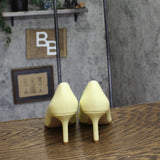 On 34th Womens Mariahh Pointed Closed Toe Stiletto Pump Heels Yellow 6.5M