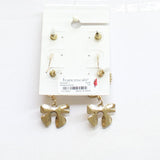 Francesca's Womens Fashion Multi Style 3 Piece Earring Set Gold / Black