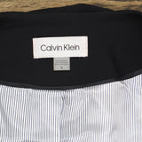 Calvin Klein Women's Ruched-Sleeve Open-Front Blazer Jacket Navy Blue 14