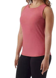 32 Degrees Cool Womens Ribbed Fitted Bra Tank 1760130 Slate Rose M
