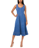 1. STATE Womens Scoop-Neck Sleeveless Denim Dress DS93397692AI Blue Quart XS