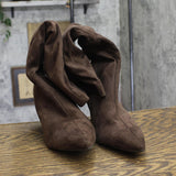A New Day Mid-Calf Cone Heel Boots with Memory Foam Insole 94568896 Brown 11M