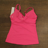 Anne Cole Women Surplice Underwire Tankini Swim Top Pink Glow 34DD / 36D