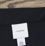Calvin Klein Womens Crepe Jersey Polo Shirt Knit 44C221G Black L