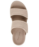 Easy Spirit Womens Daleyza Embellished Double Band Sandals Taupe Brown 7M