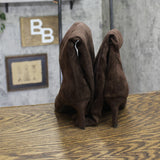 A New Day Mid-Calf Faux Suede Cone Heel Boots 94568889 Brown 7M