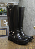 Michael Michael Kors Womens Stormy Rain Boot Harness 40F2STFB5Q Black 8M