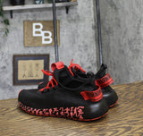 Warning Isecured Womens Lightweight Foam Mesh Sneakers Red / Black 10 (EUR 41)