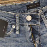 Silver Jeans Co. Mid Rise Curvy Fit Capri Jeans Luxe Stretch Indigo Blue 25x23