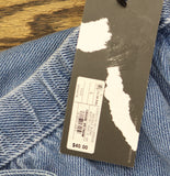 Future Collective Mid-Rise Wide Leg Denim Drawstring Pull-On Pants Light Blue L