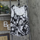 INC International Concepts Womens Knot-Strap Tank Top 100146682 Black Multi L