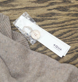 Aqua Womens Button Front Cashmere V-Neck Cardigan V10337 Brown 2XL