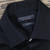 Private Label Men's Solid Slim Fit Dress Shirt 175591 Black 15 1/2 34/35