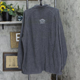 Harley Davidson Mens Fleece 1/4 Zip Kutter Janesville Wisconsin Sweatshirt Gray