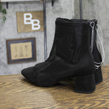 A New Day Womens Celaena Boots Mesh Block Heel 94568461 Black 9.5M