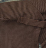 Rosie Harlow Juniors Surplice-Neck Dolman-Sleeve Knit Dress Cappuccino Brown XS