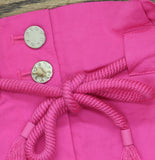 DKNY Womens Drawstring Tie-Front Wide-Leg Paperbag Pants P5DKFB17 Vivid Pink 4