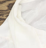 Calvin Klein Mock Neck Bow Tie Front Ruffled Cuffs Blouse Top Cream Off White XL