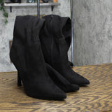 Steve Madden Womens Vanquish Faux Suede Thigh-High Boots VANQ01S1 Black 7M