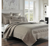 J. Queen New York Lyndon Quilted Single Pillow Sham Taupe Brown King