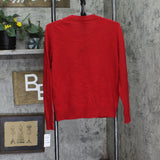 Charter Club Womens Cashmere Bow-Embellished Crewneck Sweater Red S
