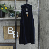 Waverly Grey Twist Neck Unlined Textured Stretch Melly Blouse Navy Blue XS