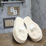Bearpaw High Seas Platform Strappy Buckle Open Toe Sandals Bone Off White 8M