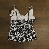 Island Escape Monterey V-Neck Tankini Top N760933 Black / White 12