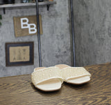 A New Day Womens Elain Pearl Mesh Slide Sandals 92394992 Cream Off White 9M