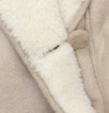 Wild Fable Shawl Collar Faux Shearling Button Down Sash Tie Coat Tan Brown 2XS