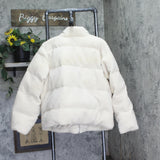 Universal Thread Womens Faux Fur Puffer Jacket 94756125 Cream Off White 2XL