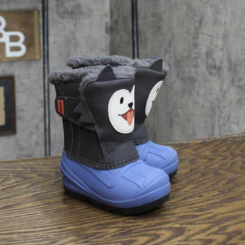 Cat & Jack Kids Boys Husky Dog Winter Boots 166cda497d24a9 Blue Multi 5