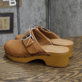Universal Thread Womens Faye Clog Heels 87931701 Tan Brown 6.5M