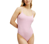 Cotton On Women's Thin-Strap Cheeky One-Piece Swimsuit 6336801-40 Pink L