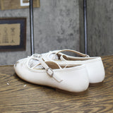 Sam Edelman Girls Felicia Cross Strap Ballet Flats SAM131-9 White 3