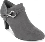 Karen Scott Womens Melanni Faux Suede Heels Ankle Boots 10013263400 Gray 5.5M