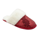 Auden Womens Rae Sequin Scuff Slippers 91639271 Red M (7/8)