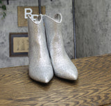 On 34th Women Glitter Aatira Tulip Booties 10019682200 Silver Glitter 5.5M