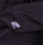 Sam Edelman Womens Strapless Bandeau Neck Feather Trim Jumpsuit Black 8