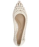 INC International Concepts Zitah Woven Pointed Toe Pumps White Woven 9M