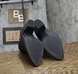 Sun + Stone Womens Black V-Notched Sides Elizaa Pointed Toe Booties Black 8M