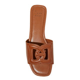 A New Day Womens Deidra Slide Sandals 92611841 Cognac Brown 8M